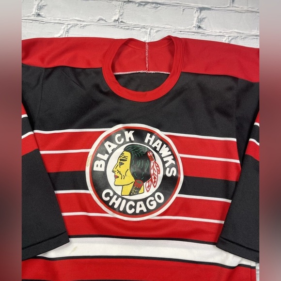 Vintage 90’s NHL Chicago Blackhawks CCM Hockey Jersey Men’s Sz S/M Rare - Picture 2 of 9